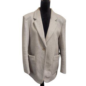 Calvin Klein Jeans Womens Size Large Oversized Drop-Shoulder Blazer Jacket